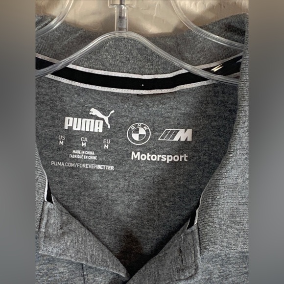 Puma BMW Motorsport Men’s ESSENTIAL POLO Size Medium Gray - Picture 3 of 6